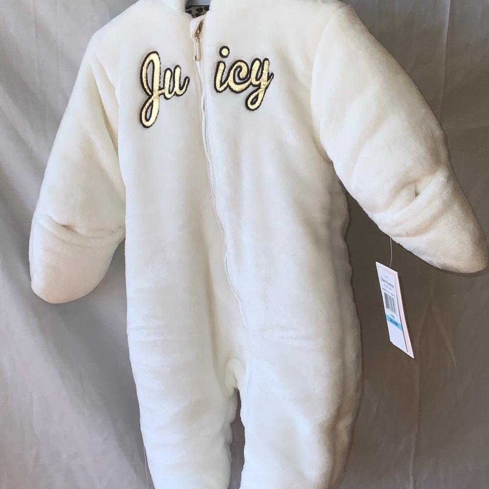 Girls Juicy Couture White Hooded Snow Suit